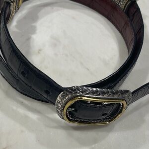 Brighton Reversible Twist Belt 0210 Convertible Brown Black Women's